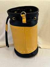 Load image into Gallery viewer, Women's Leather Bucket Bag Yellow and Black