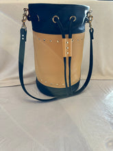 Load image into Gallery viewer, Women's Leather Bucket Bag Yellow and Black