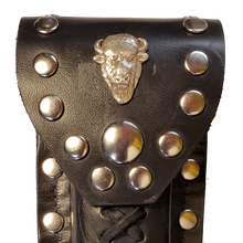 Load image into Gallery viewer, Buck 110 Leather Knife Case - Buffalo Head