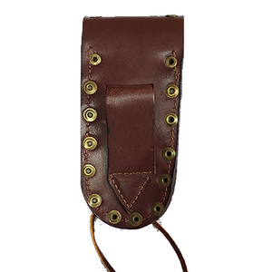 Buck 110 Cross with Stars Light Brown Leather Knife Case