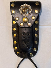Load image into Gallery viewer, Buck 110 Leather Knife Case - Cross with Stars (Black)