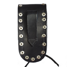 Load image into Gallery viewer, Buck 110 Plain Black Leather Knife Case with Silver Studs
