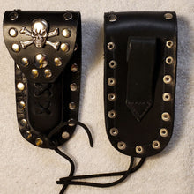 Load image into Gallery viewer, Buck 110 Leather Knife Case - Skull and Cross Bones
