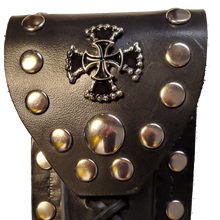 Load image into Gallery viewer, Buck 110 Leather Knife Case - Double Cross (Black)