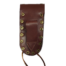 Load image into Gallery viewer, Buck 110 Cross with Stars Light Brown Leather Knife Case
